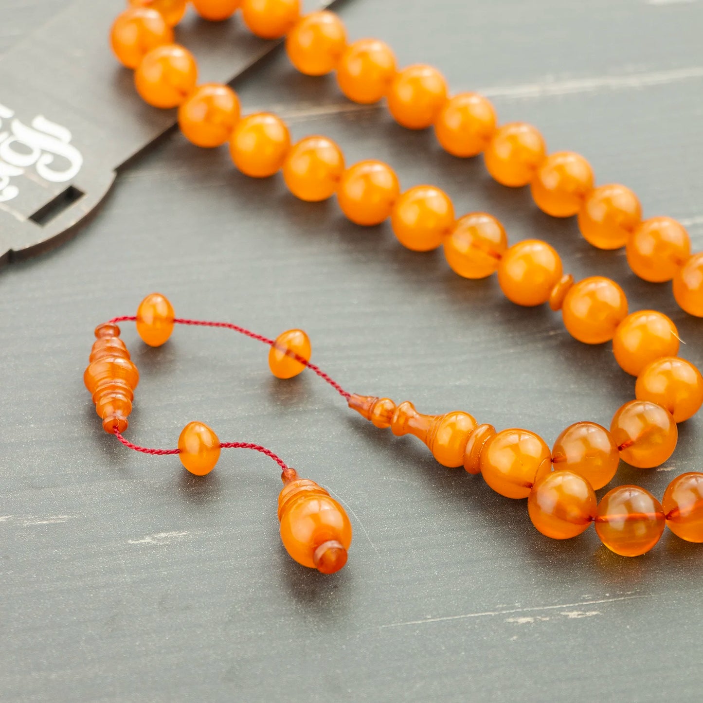 10 mm Osmanlı Usulü Sıkma Kehribar Tesbih – Hatasız Usta İşçilik, Takım Püsküllü