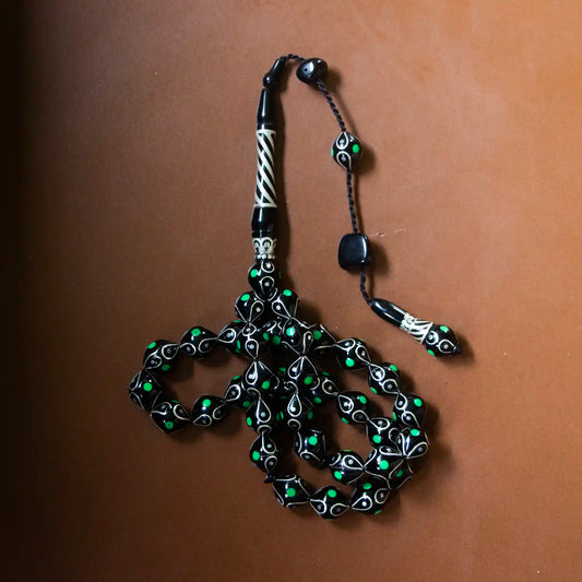 Sistemli Gümüş Çakımlı Erzurum Oltu Tesbih – Usta İşi Premium Tesbih