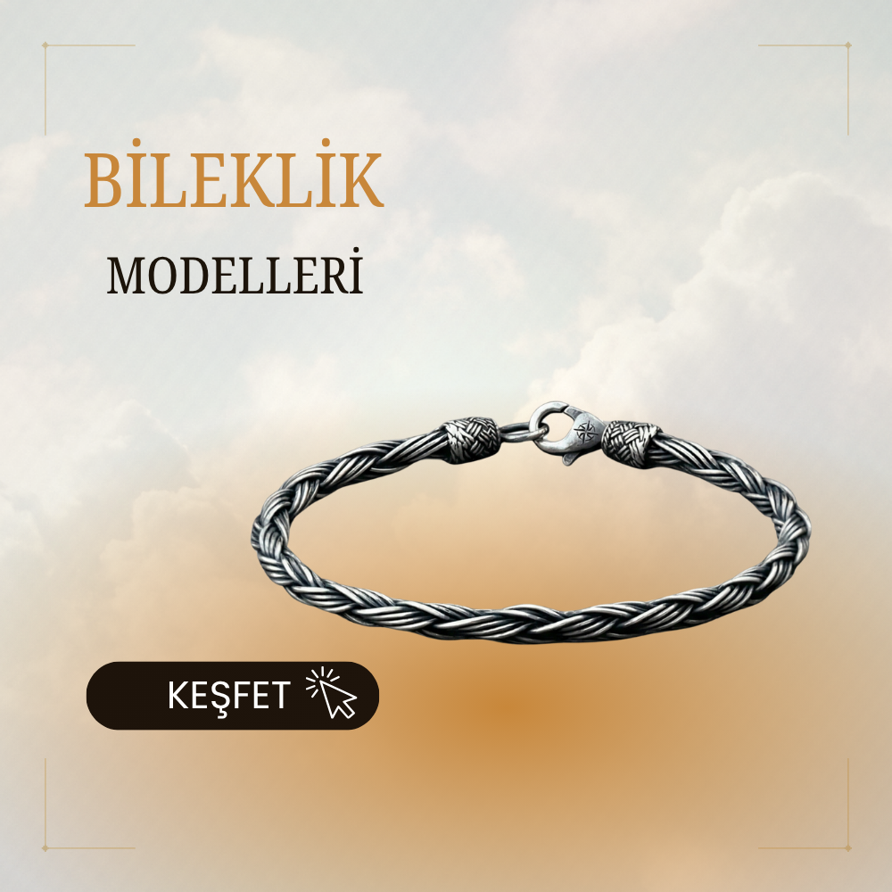 Silver Men's Bracelet Handcrafted Kazaziye