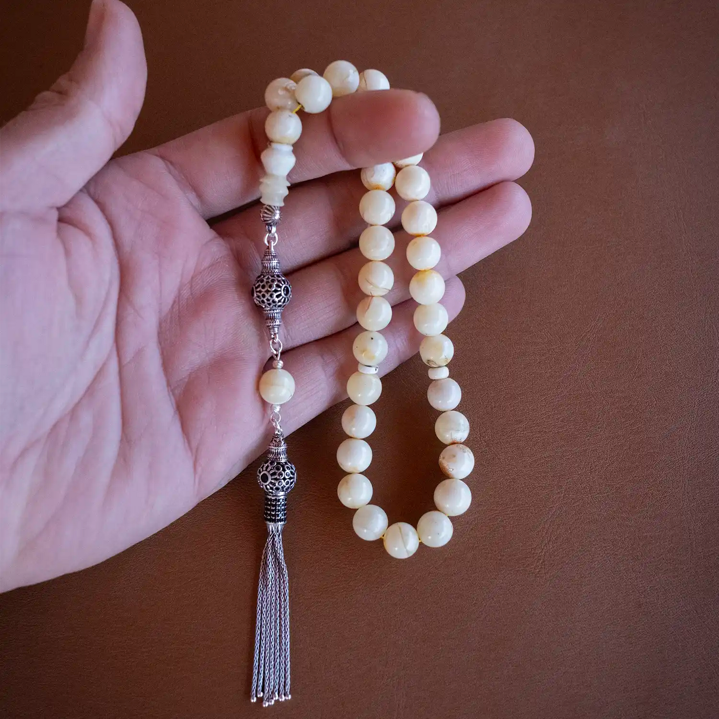 Has Damla Kehribar Tesbih | Gümüş Tasarım