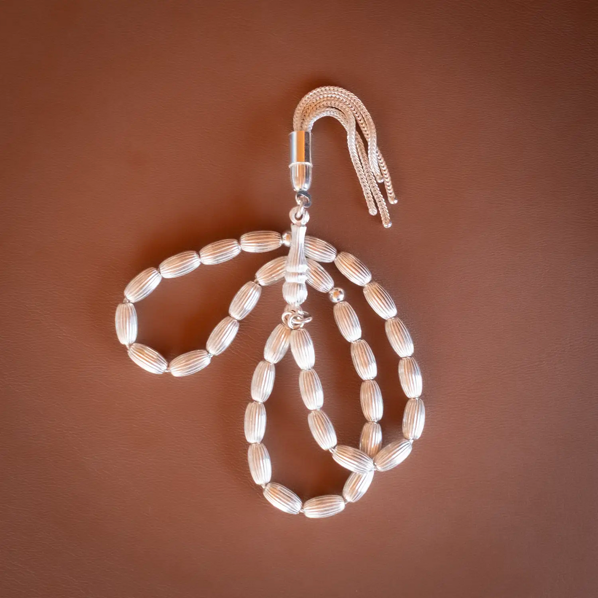 Yivli Design Arpa Cut Silver Prayer Beads
