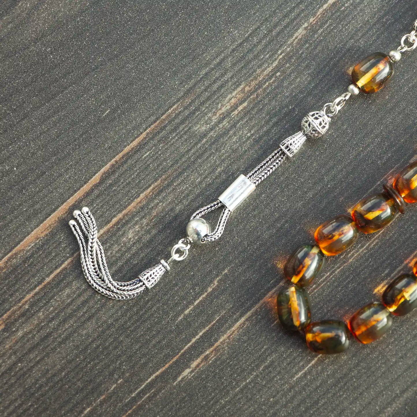 Kayadan Damla Kehribar Tesbih | Litvanya – Kapsül Kesim