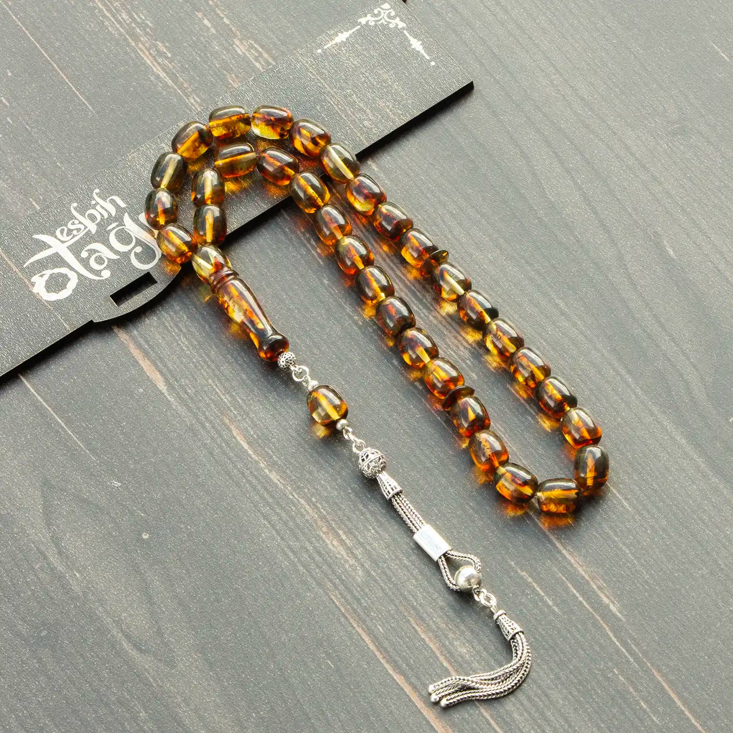 Orjinal Damla Kehribar Tesbih