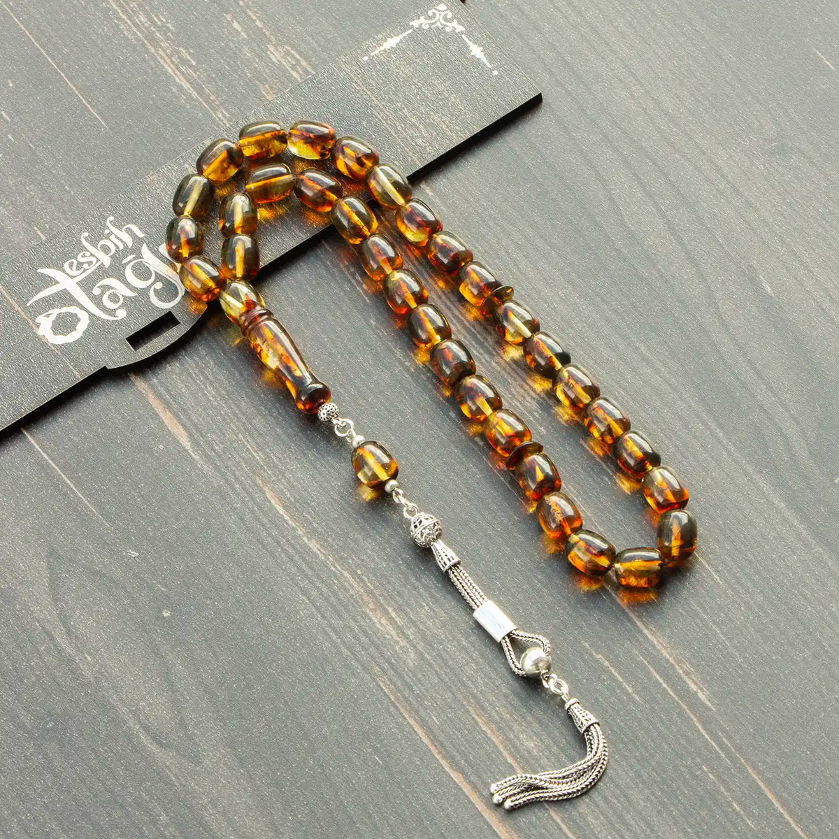 Kayadan Drop Amber Prayer Beads Litvanya Capsule Cut