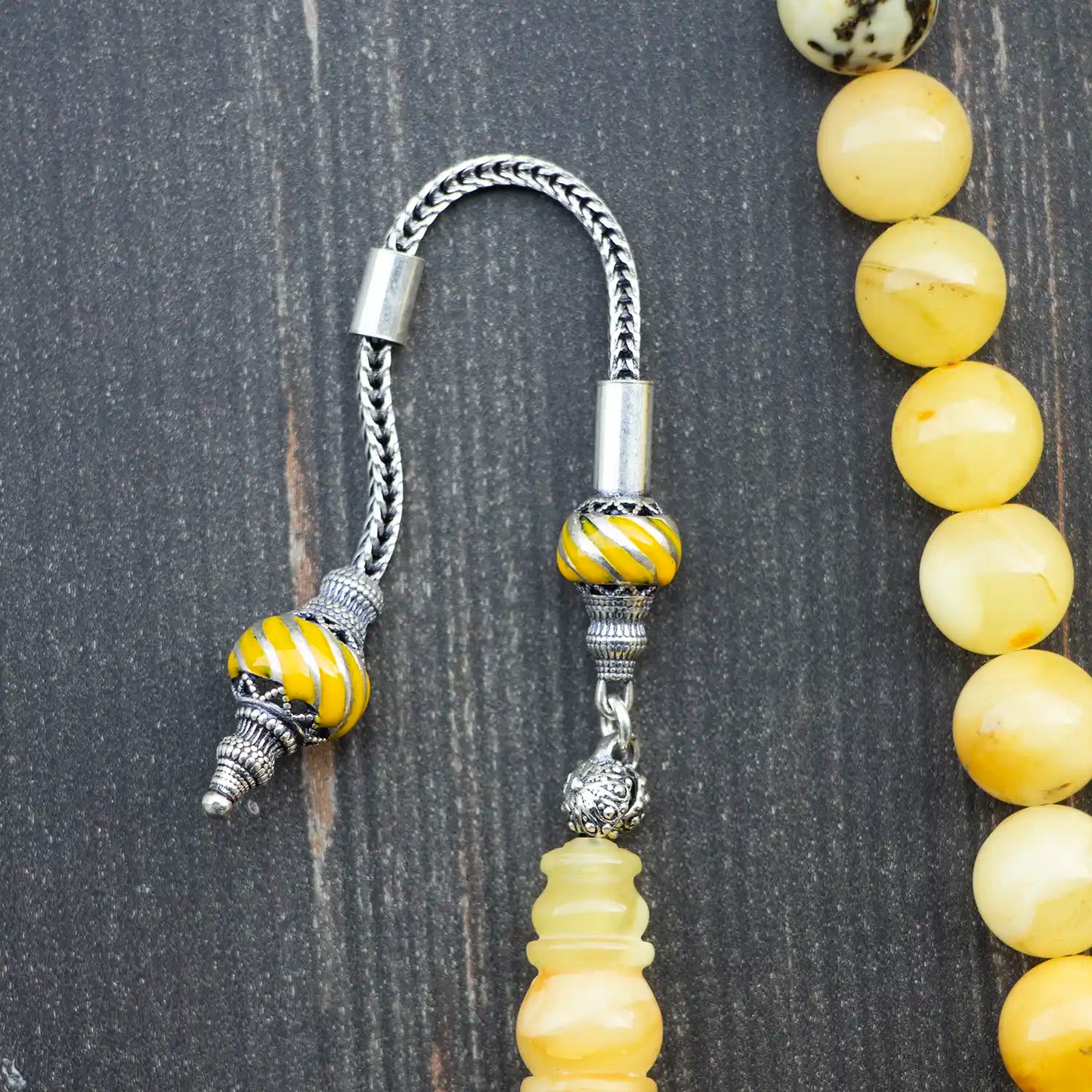 Büyük Boy Orijinal Damla Kehribar Tesbih | Ukrayna – Küre Kesim