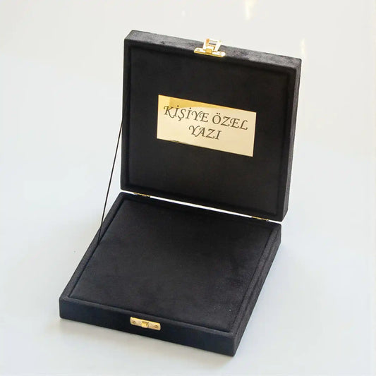 Premium Kadife Tesbih Kutusu – Kişiye Özel
