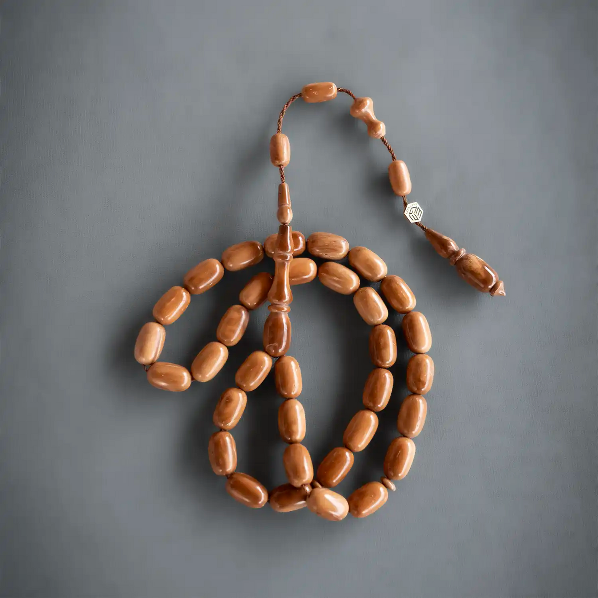 Muhammet Gazyağcı İmzalı Usta Crafted Kuka Seed Prayer Beads Capsule Cut