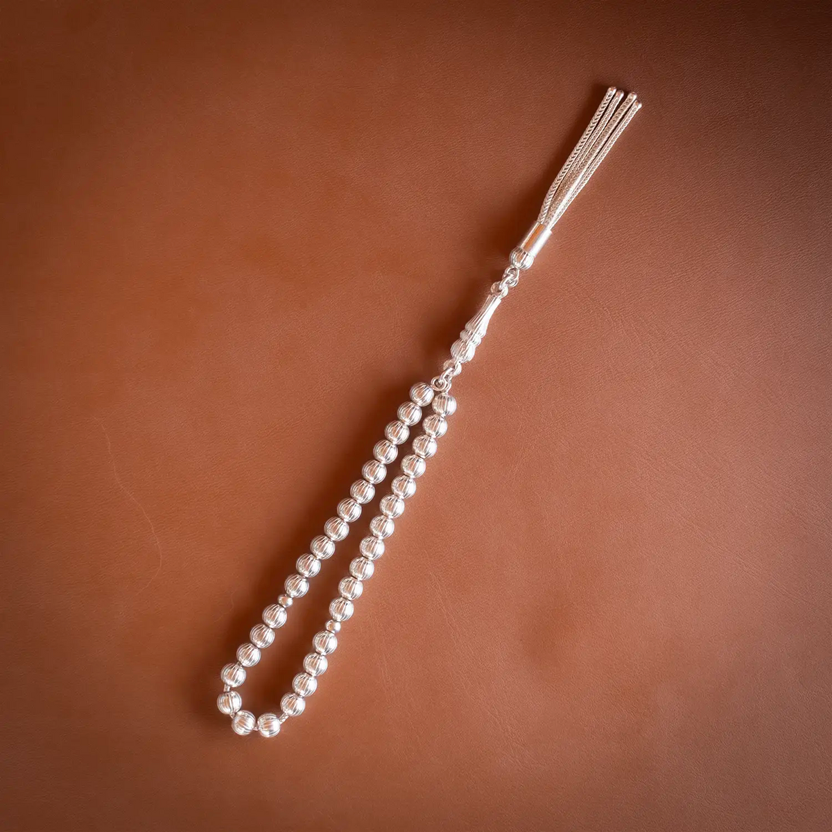925 K Sphere Cut Silver Prayer Beads Bürokrat Size