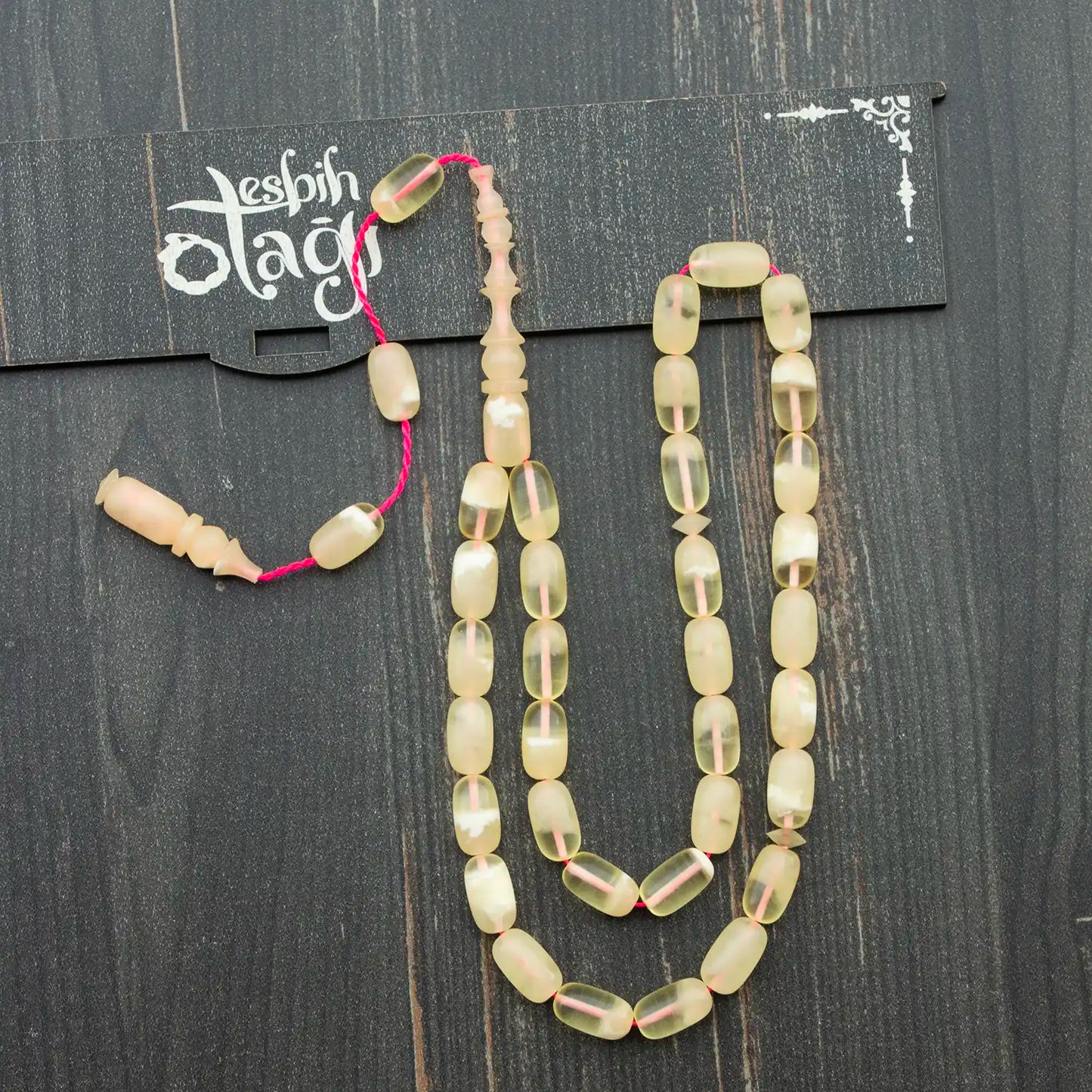 Usta İşçilikli Mükellef Damla Kehribar Tesbih | Kapsül Kesim