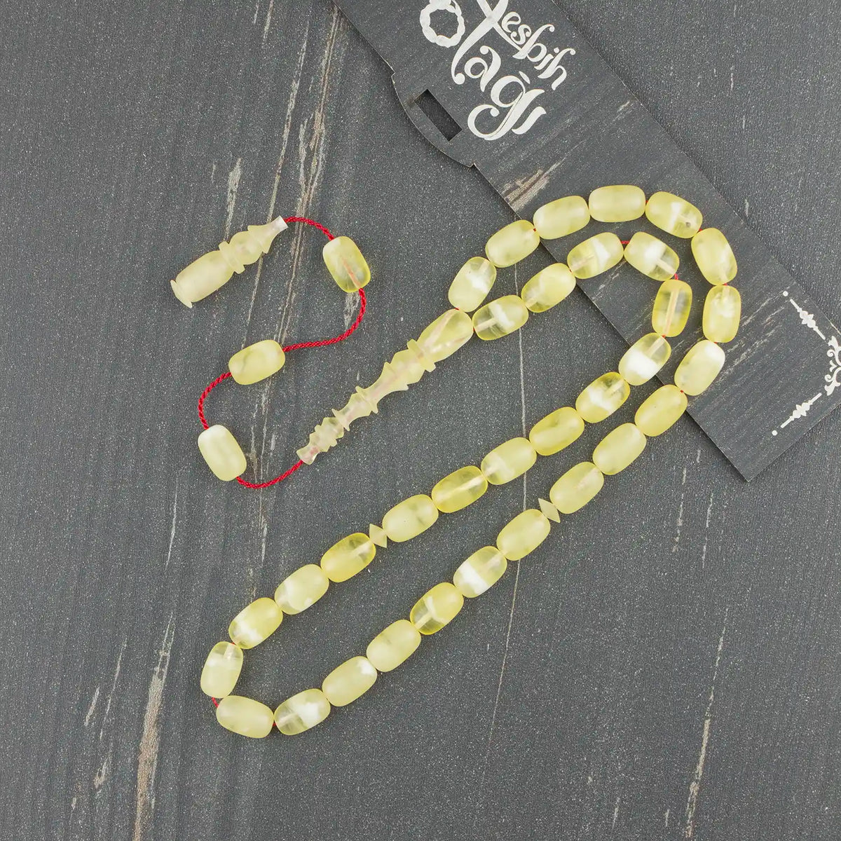 Usta Crafted Mükellef Drop Amber Prayer Beads Hüseyin Zeyd